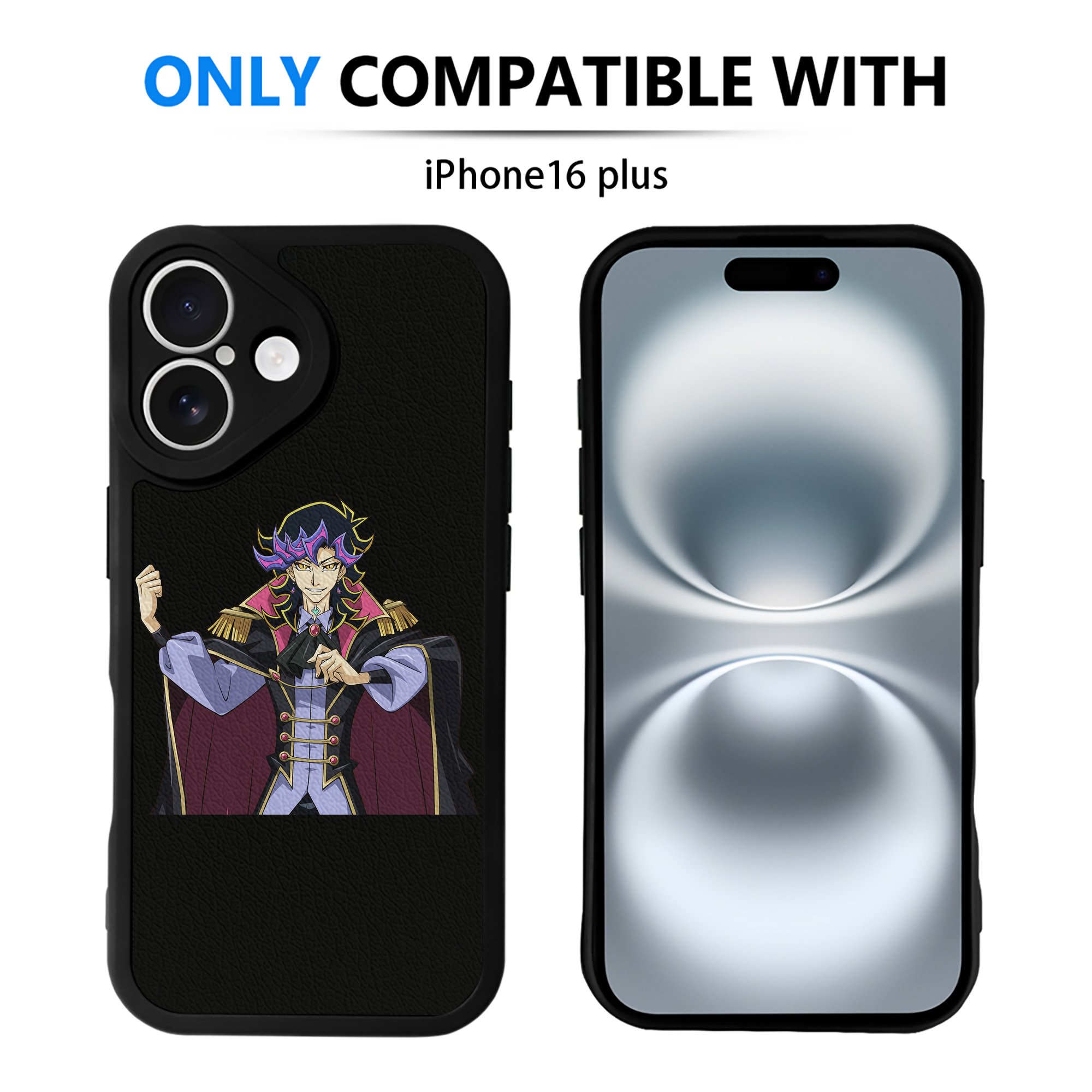 （画像用） 遊☆戯☆王 Yu-Gi-Oh! 【iPhone 16シリーズ対応】シリコンスマホケース（レザー調） 材質：シリコン